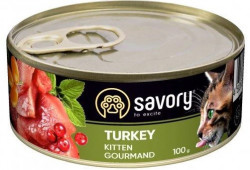 Savory Cat Can Kitten Індичка (для кошенят), 100г