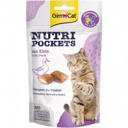 GimCat Nutri Pockets для кошек Утка+Мультивитамин 60г