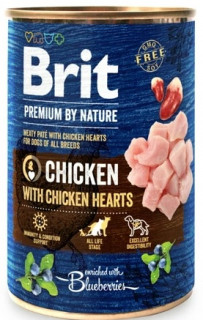 Brit Premium by Nature  курка з серцем, 400г