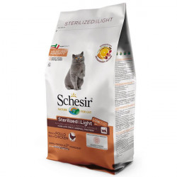 Schesir Cat Sterilized & Light ШЕЗИР СТЕРИЛИЗОВАННЫЕ ЛАЙТ КУРИЦА сухой монопротеиновый корм для стерилизованных кошек и кастрированных котов, для котов склонных к полноте , 5 кг., 5кг ПЭ 
