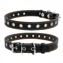 CoLLaR Нашийник д/собак безрозмірний,р.S (ш.20мм,дов.50см), шкіра, чорний
