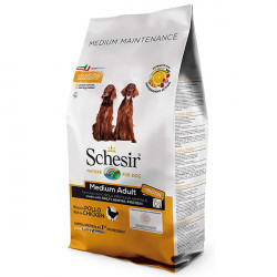Schesir Dog Medium Adult Chicken ШЕЗИР ВЗРОСЛЫЙ СРЕДНИХ КУРИЦА сухой монопротеиновый корм для собак средних пород , 12 кг.,  