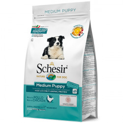 Schesir Dog Medium Puppy ШЕЗИР ЩЕНОК СРЕДНИХ КУРИЦА сухой монопротеиновый корм для щенков средних пород , 3 кг.
