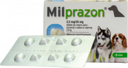 Мілпразон (Milprazon KRKA) цуценя/дрібні собаки 2,5мг/25мг (до 5кг) від всіх видів гельмінтів (таб)