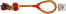 Croci Іграшка для собак Канат грейфер з ручкою і м'ячиком, 43см