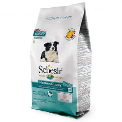 Schesir Dog Medium Puppy ШЕЗИР ЩЕНОК СРЕДНИХ КУРИЦА сухой монопротеиновый корм для щенков средних пород , 12 кг.